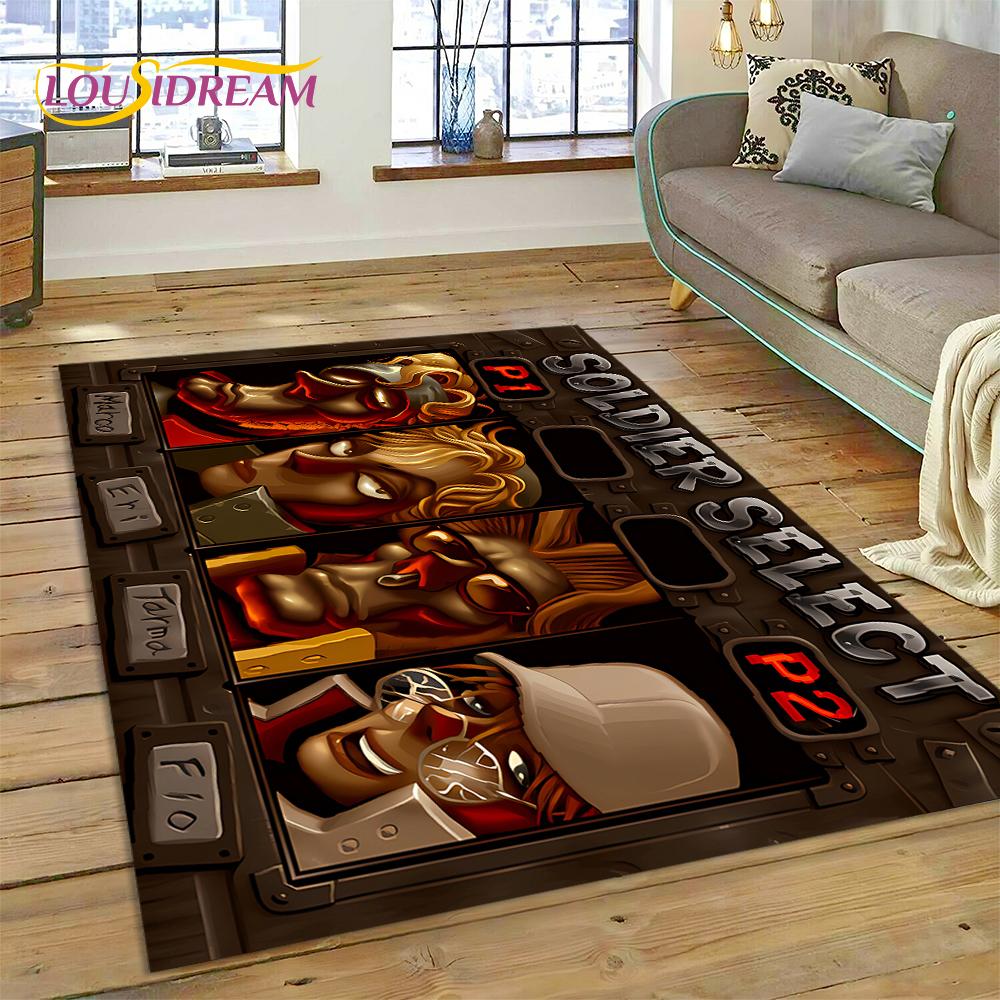Metal Slug Retro Game Cartoon Customized Carpet Rug for Bedroom Living Room Home Sofa Decoration,Kid Play Large Decor Floor Mat
