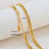 Élégant Collier Chaîne Boîte en Acier Titane Plaqué Or 18 Carats pour Femmes