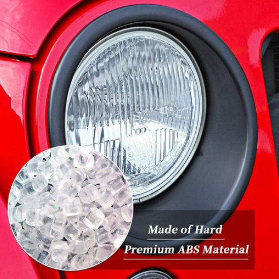 Car Headlight Lamp Cover Trim Bezels For Jeep Wrangler JK Unlimited JKU 2007-17