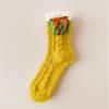 Christmas gift Comfortable Women Santa Claus High socks Cute Coral fleece Stocking Winter Warm