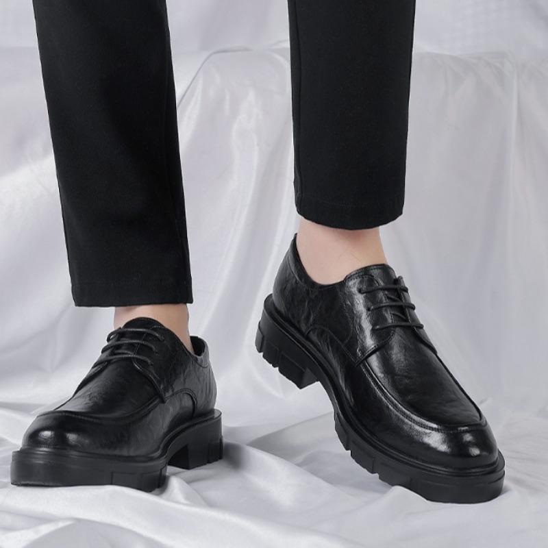 5cm-10cm High Quality Men's Oxford Shoes Luxury Wedding Leather Shoes Fashion Men Business Dress Leather Shoes Zapatillas Hombre