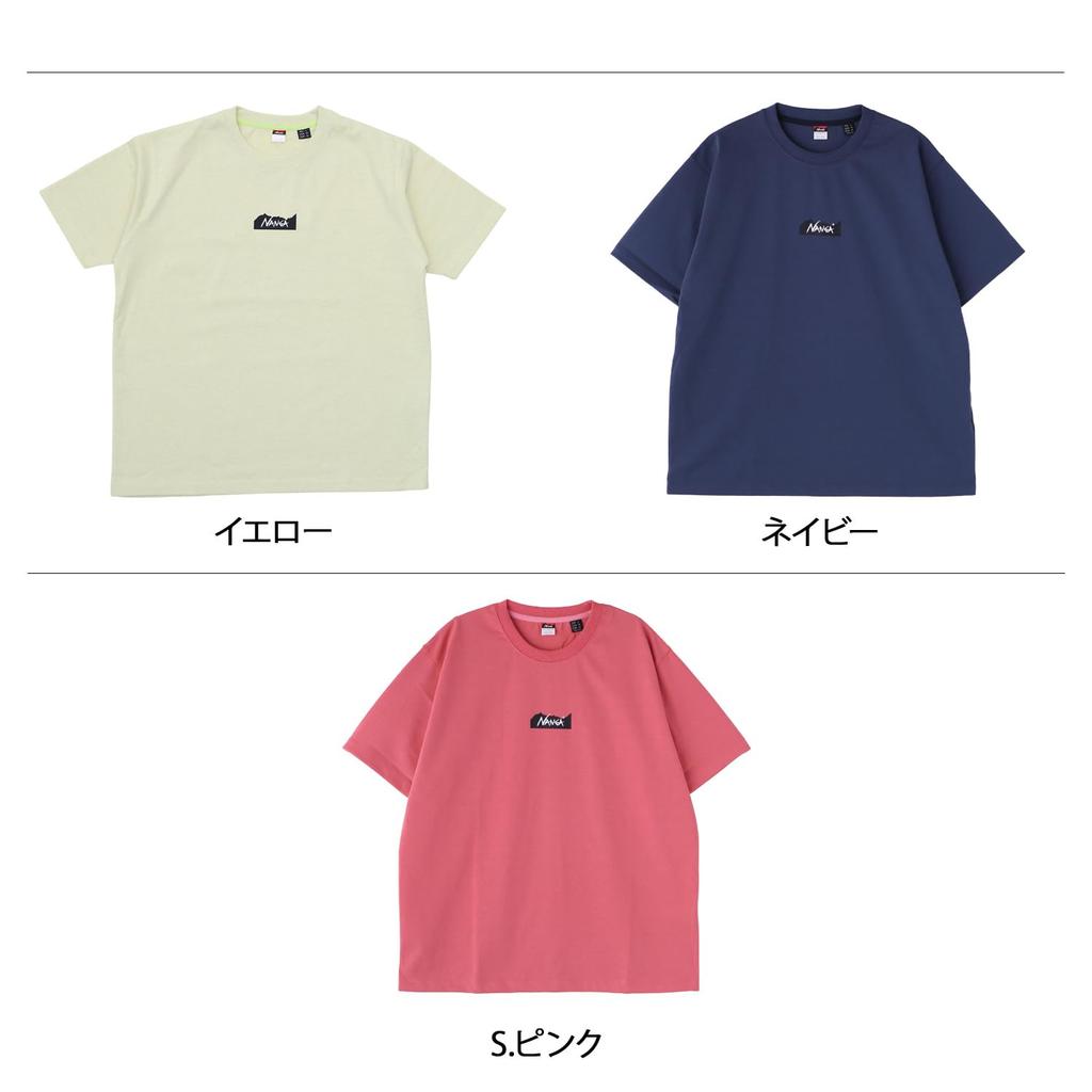 ECO HYBRID MT LOGO TEE Eco Hybrid MT Logo Tee Short Sleeve Simple Outdoor Unisex [NANGA] T-Shirt (JP, Alphabet, L, NVY)