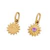CARLIDANA Ins Style French Vintage Gold Color Sun Charms With Natural Stone Star Shine Stainless Steel DIY Fashion Jewelry
