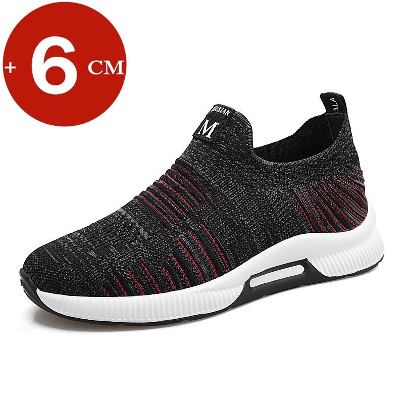 

Men Fashion Sneakers Heightening Shoes Elevator Shoes Height Increase Shoes Insoles 6CM Man Daily Life Height Increasing Shoes 37
