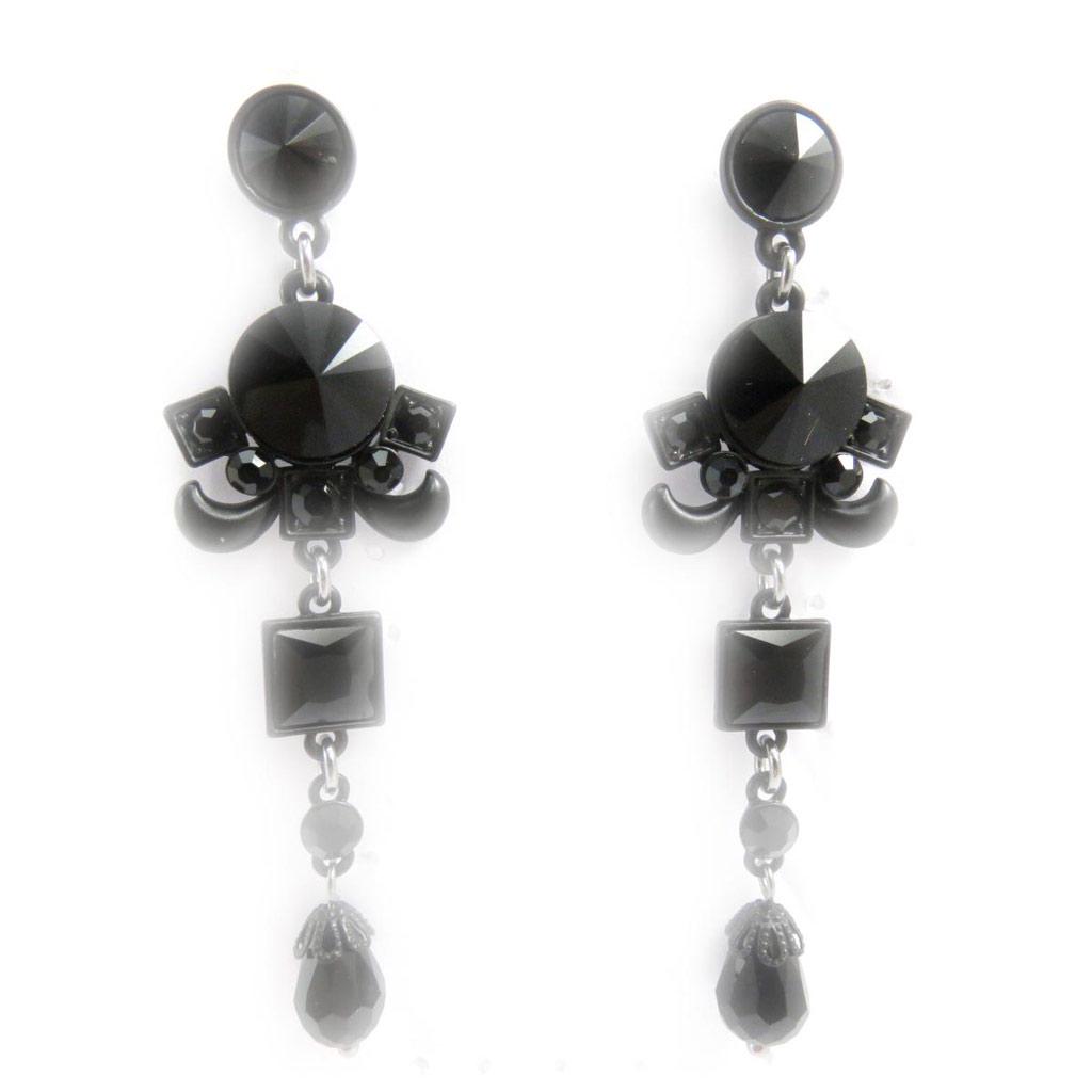 Les Trésors De Lily [J5410] - Designer Earrings 'Sissi' Black