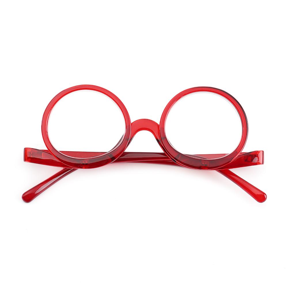 

New Rotating Magnifying Makeup Reading Glasses For Women Folding Clamshell Cosmetic Presbyopic Glasses For Elder Unisex +1.0