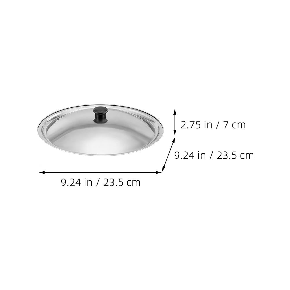 

1pc Stainless Steel Pot Lid 29.5Cm Universal For Frying Pan Replacement Kitchen Accessory Grease Splatter Cover Cooking Tool 23.5X23.5X7CM