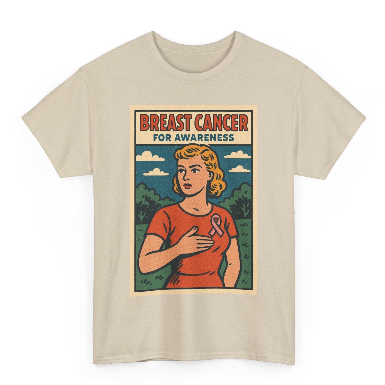 Breast Cancer Awareness T-Shirt: Retro Comic Pop Art Survivor Tee S