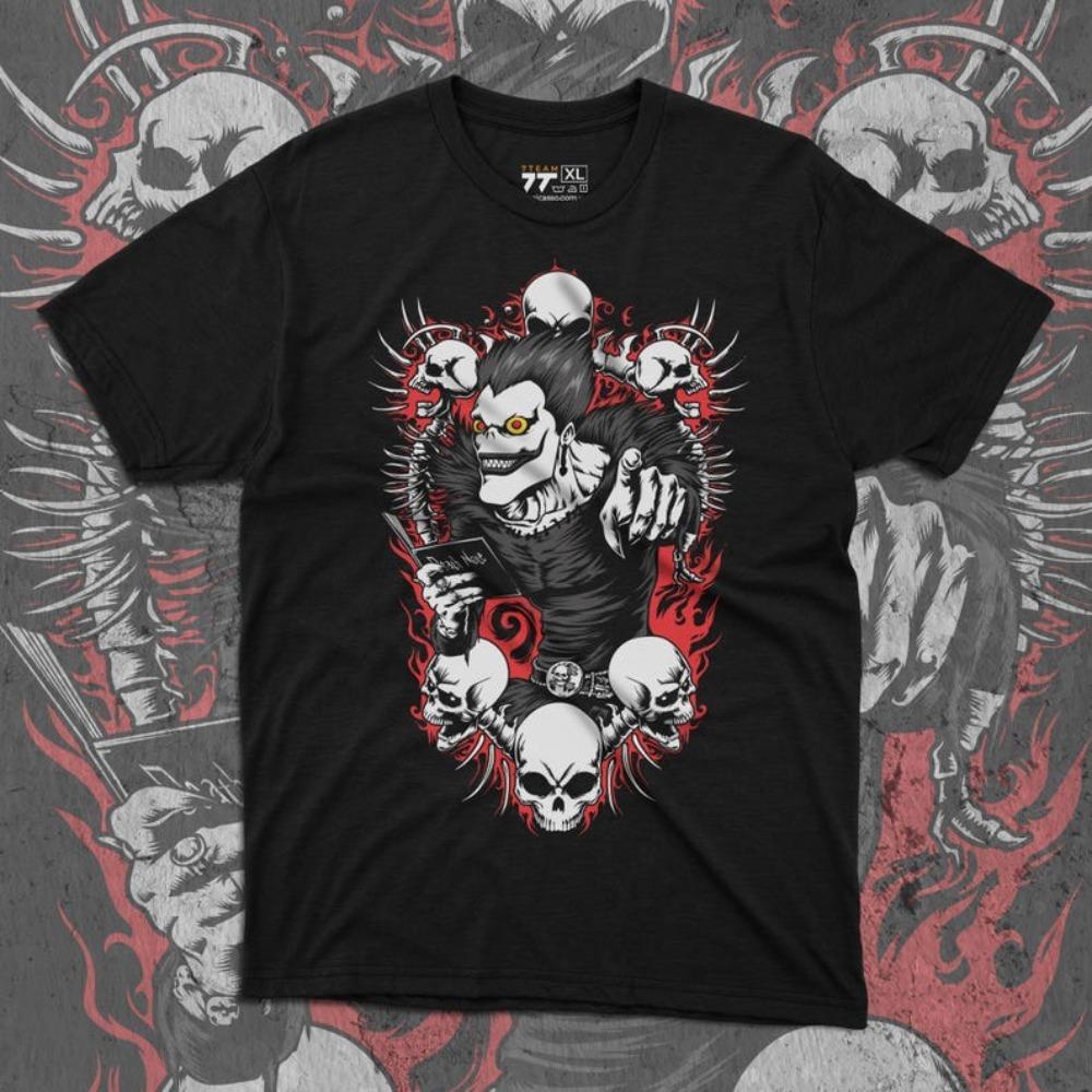 Harajuku Vintage Anime Death Note T-Shirts Oversize Cotton Fashion Streetwear Unisex Hip Hop Top Tee Women Y2K Clothes