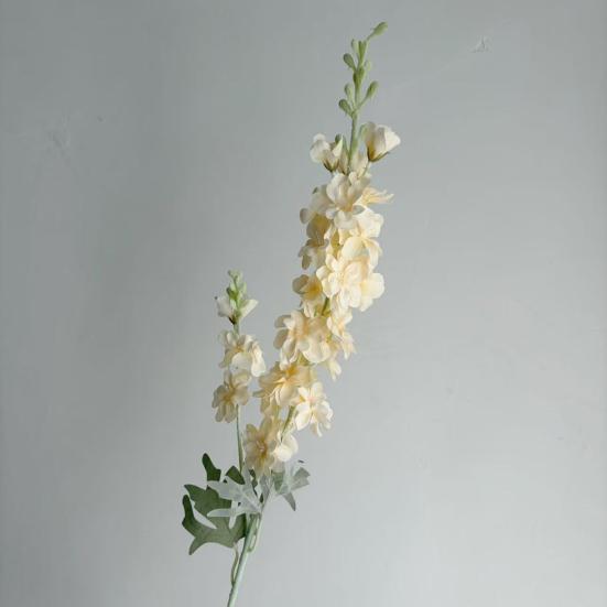 4 Pcs Artificial Delphinium Flower for Vase Filler 33.46 Inch Long Stem Fake Larkspur Flower Faux Silk Bouquet for Wedding Home Decor Floral