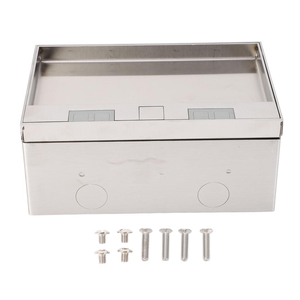 Recessed Floor Socket 4000W 3 Outlets Embedded Floor Receptacle Box for Office Hotel School