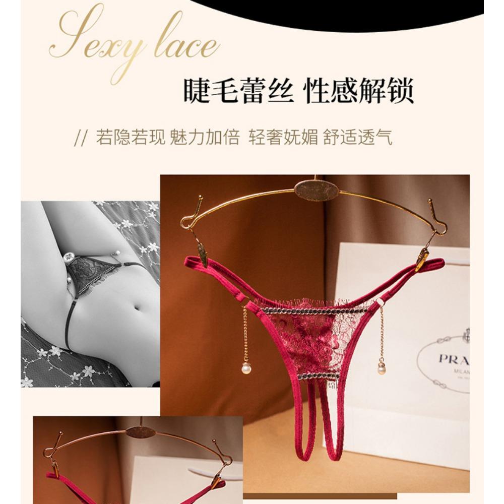 Sexy Panties Women's Lace Open Crotch Free Hot Thong Womens Exotic Panties