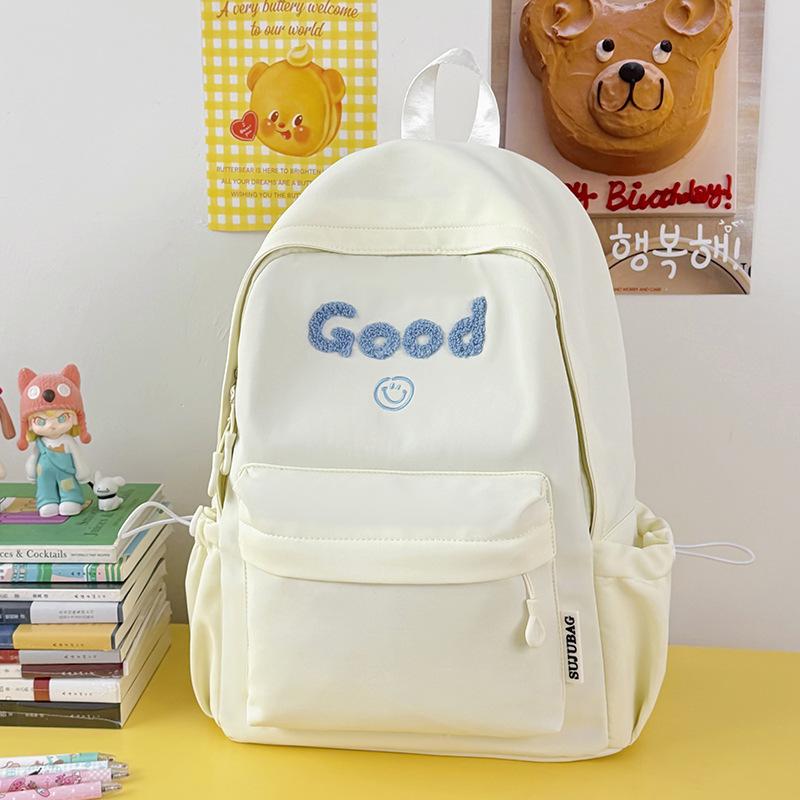 Schoolbag New Casual Student School Bag Women's ins Niche Simple Large Capacity Versatile Alphabet Junior High School Student Backpack