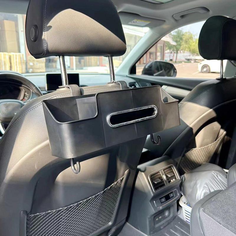 Headrest Cup Holder Multifunctional Modern Backseat Cup Holder For Car Storage Rack Tissue Holder With Hook Automotive Headrest