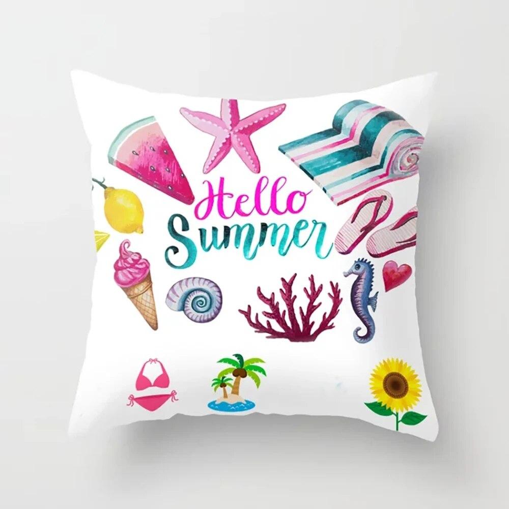 Heimdekoration Kissenbezug Schlafzimmer Wohnzimmer Ölgemälde Blumenmuster Gedruckt