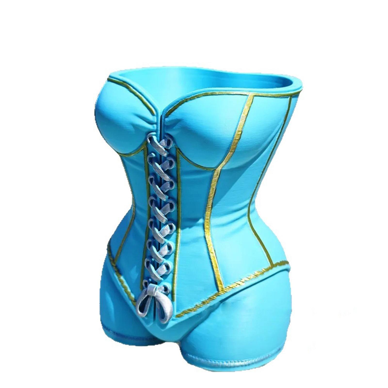 

3D Printed Waist Flower Pot With Fashionable Style Waist Flower Pot One Size синий