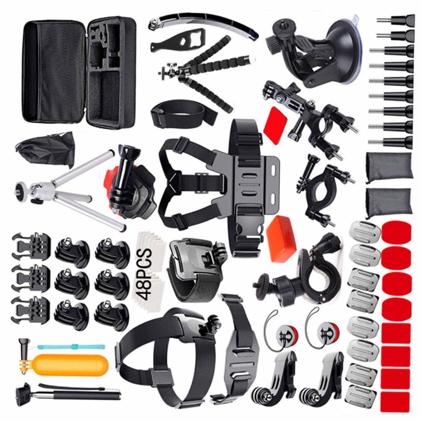 

120 in 1 Action Camera Accessories Kit Sports Camera Accessories Set with Carrying Case Replacement for GoPro Hero 12 чёрный