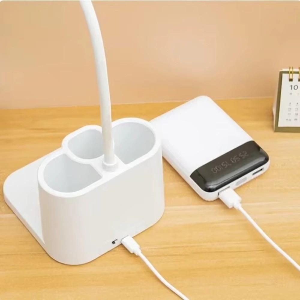 3-Colors Light Study Desk Lamp with Storage Box Touch Control LED Table Lamp Dimmable Eye Protection USB Rechargeable Lamp