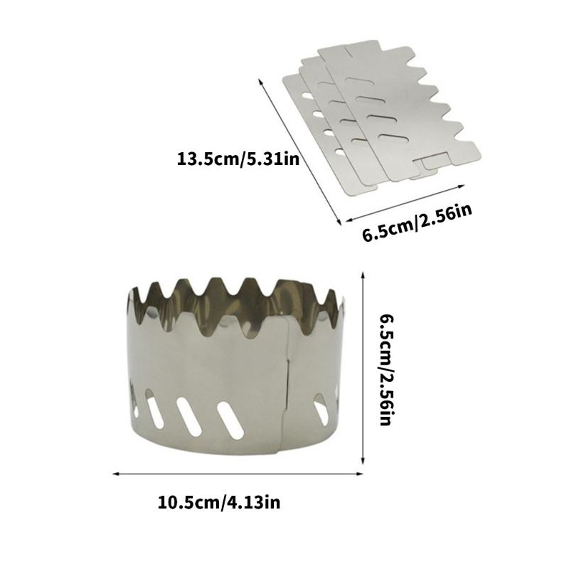 Camp Stove Folding Windscreen Outdoor Lightweight Stainless Stove Windshield Backpacking Alcohols Stove Windbreak Plate