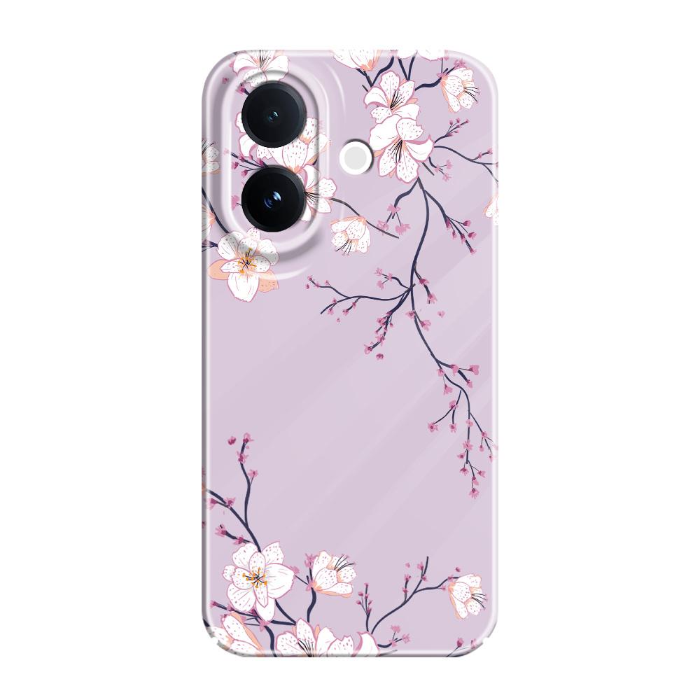 Fallen Plum Blossoms Phone Case For VIVO V60 V50 V40 Lite V27 V25 V23 V23E V20 Pro 4G 5G Film Hard Cover