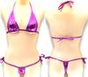 Micro Bikini Tiny String Panties Sexy Lingerie Extreme Underwear Cosplay Triangle Swimsuit B7RS Grape F [Cat Select] T-Back T-Front
