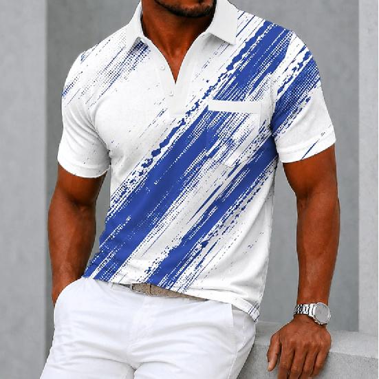 Men's Short-Sleeve Summer Casual Polo Shirt New Men's Shirt
