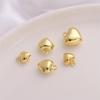 14K Gold-filled Heart-Shaped Pendant Charm for DIY Bracelet/Necklace - Real Gold, Shiny, Color-Preserving.
