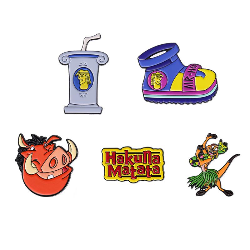 4-19pcs/set Cartoon Anime Characters Enamel Pins Custom Cute Little Monk Brooches Lapel Badges Funny Jewelry Gift for Friends