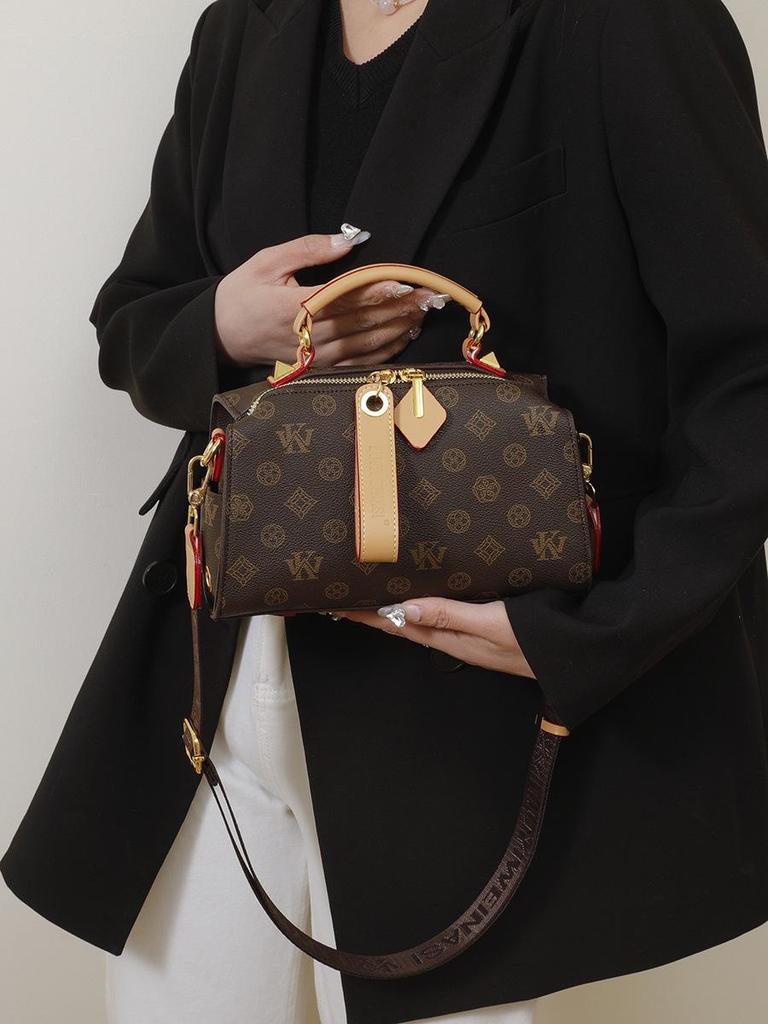 Retro Classic Monogram Boston Crossbody & Shoulder Women's Bag