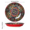 Colorful Dinner Plate Flower Pattern Meal Dish Household Bohemian Ceramic Plate  Housewarming Gift