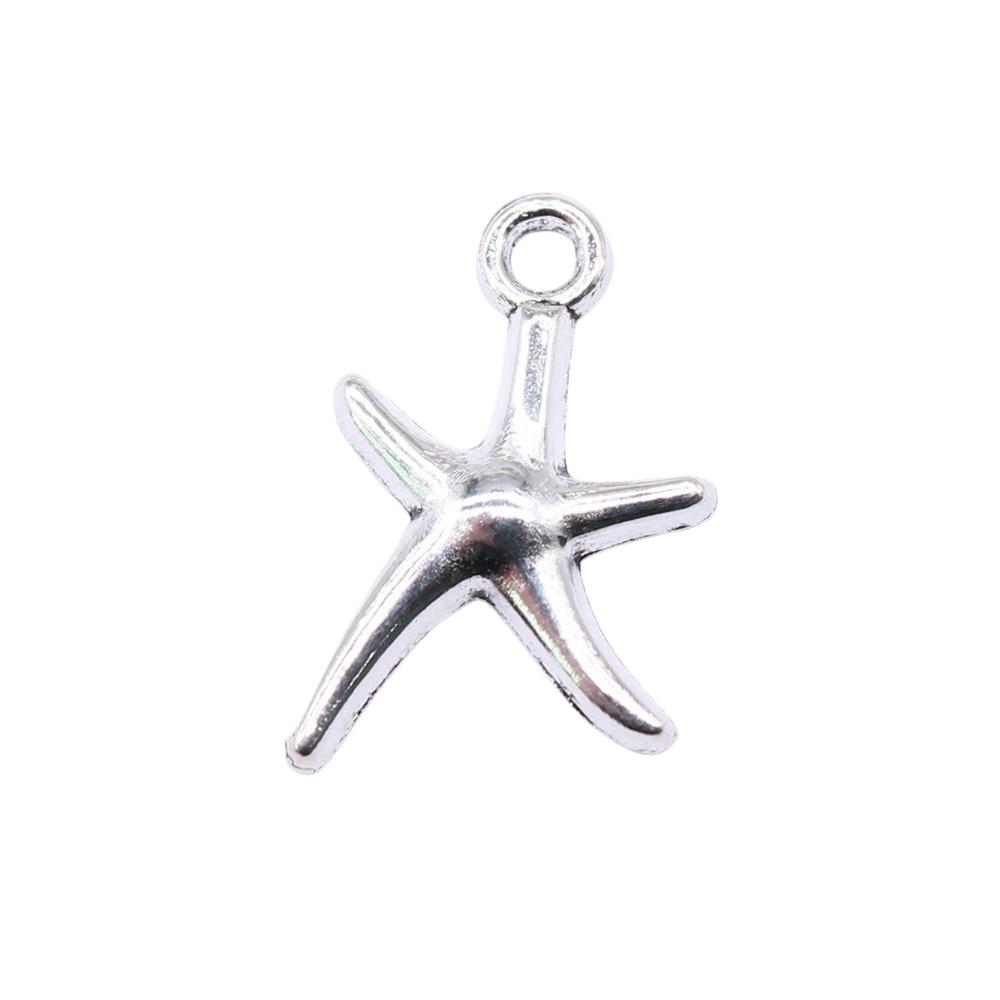 

20шт подвески в виде морской звезды античное серебро цвет цинковый сплав 17х12мм
