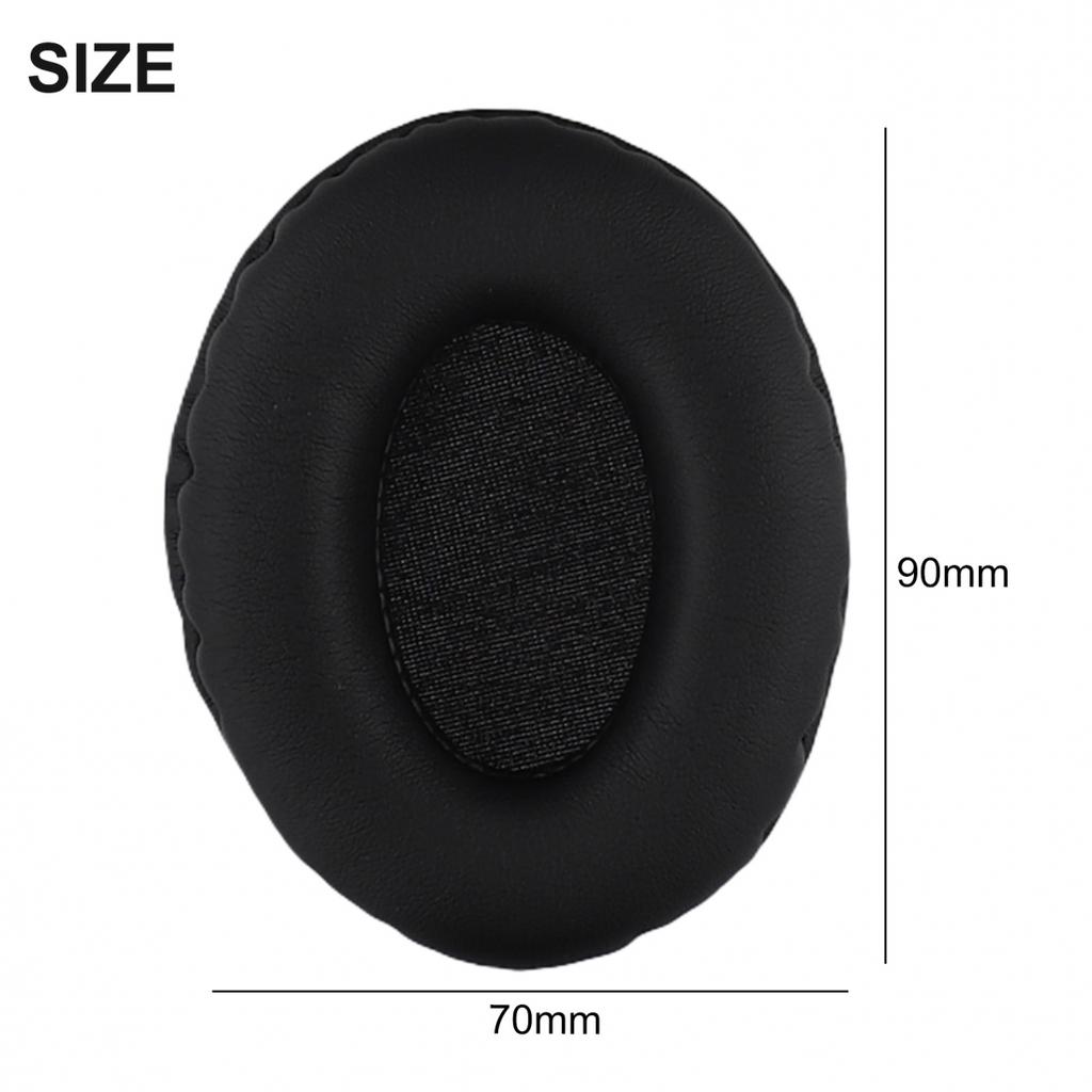 Cushioned Feel Comfort Headphone Cushion Oval Headphone Pad Sponge Leather Pad