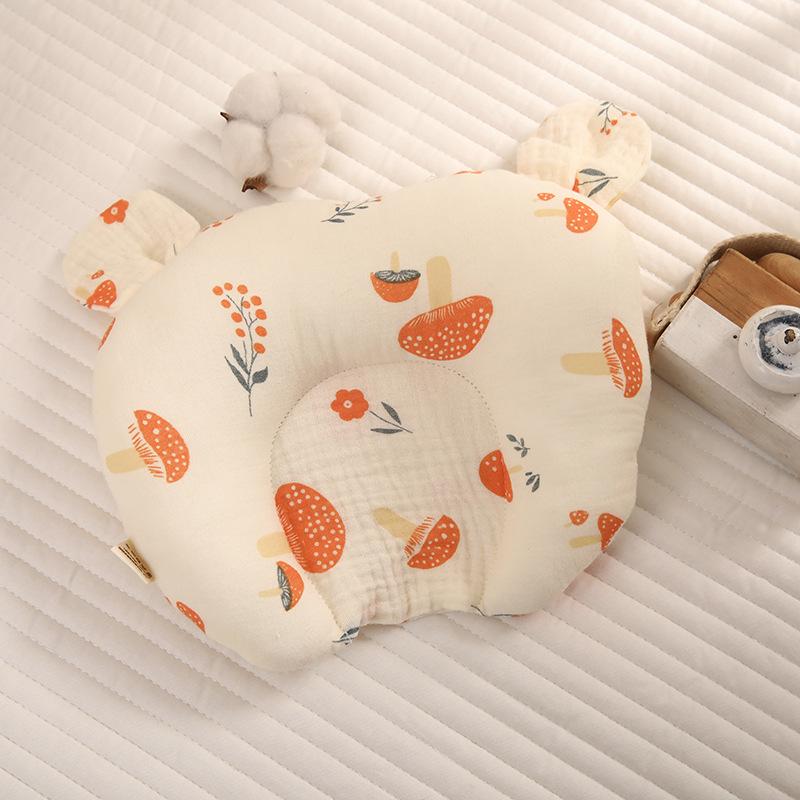 Pure Cotton U-Shaped Baby Pillow: Anti-Plagiocephaly, Sweat-Absorbent, Washable, Anti-Startle