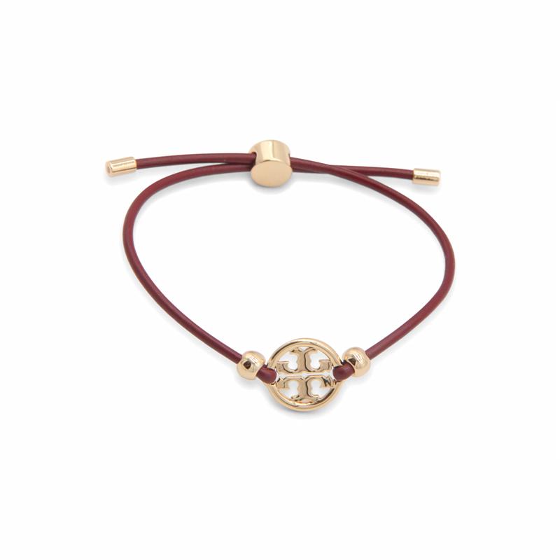 TORY BURCH Circular pattern hollow decoration brass bracelet women's red 144706-600-reddish brown F
