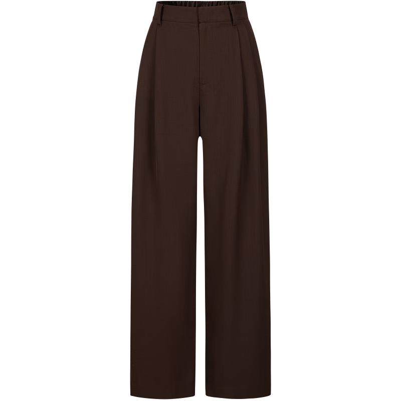 JiuZi & AnnaCo Women's Vintage Maillard Wide-Leg Trousers