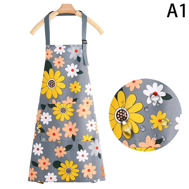 

Милый цветочный кухонный бытовой маслостойкий фартук для приготовления пищи для женщин, детей, мужчин, водонепроницаемый для взрослых, аксессуары для выпечки кофе