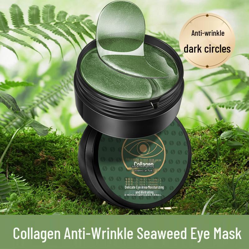 Grüne Algen Kollagen Augenmasken - Anti-Falten, Feuchtigkeitsspendend, Reduziert Tränensäcke & Fältchen