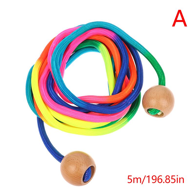 5M Profesionálne korálkové švihadlo - 16ft Drevené rukoväte Skupinové švihadlo pre hodiny telesnej výchovy a ihrisko,