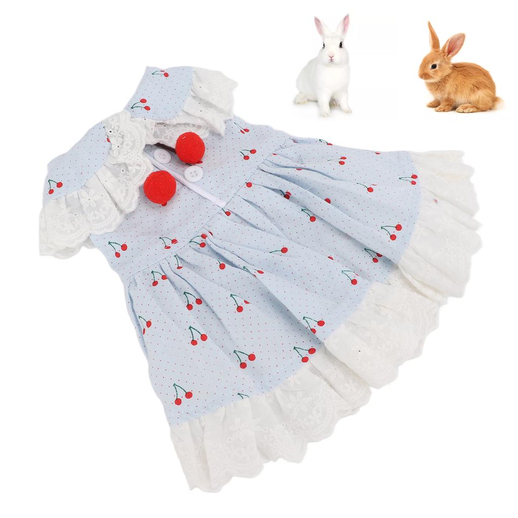 Rabbit Pet Clothes Little Pet Cherry Dress Pet Cherry Skirt for Rabbits Chinchillas Little Fragrant Pigs