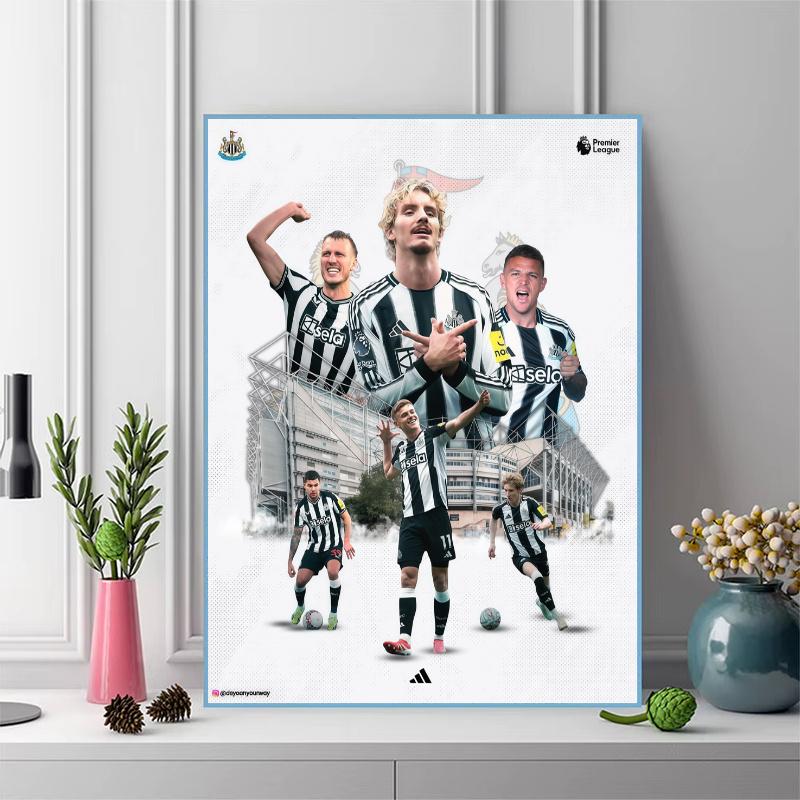 Newcastle United 100% Round Full Drill 5D DIY Diamond Painting Embroidery Cross Stitch Rhinestone Décor