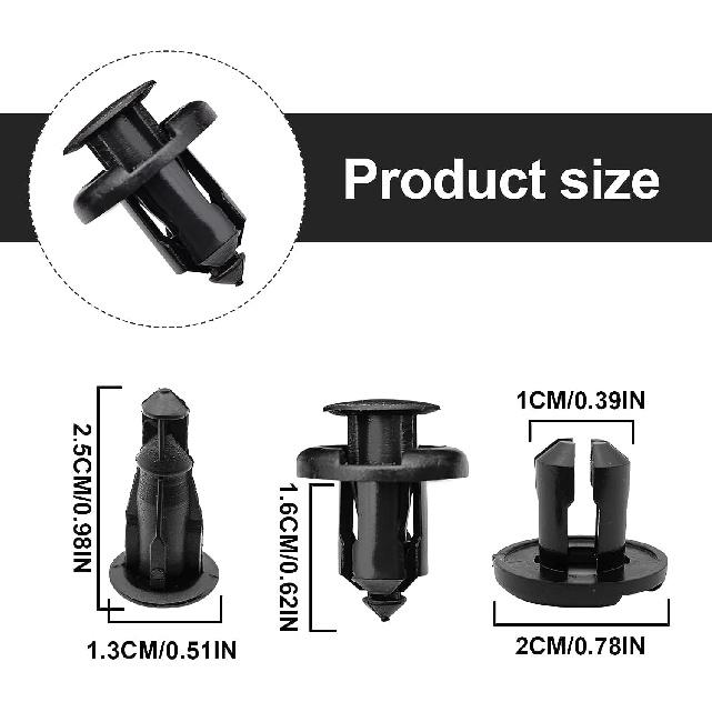 100PCS Bumper Fender Clips, 10Mm Fender Liner Clip Compatible With Honda CR-V Accord Civic Acura, 1PCS Fastener Remover 91503-SZ3-003