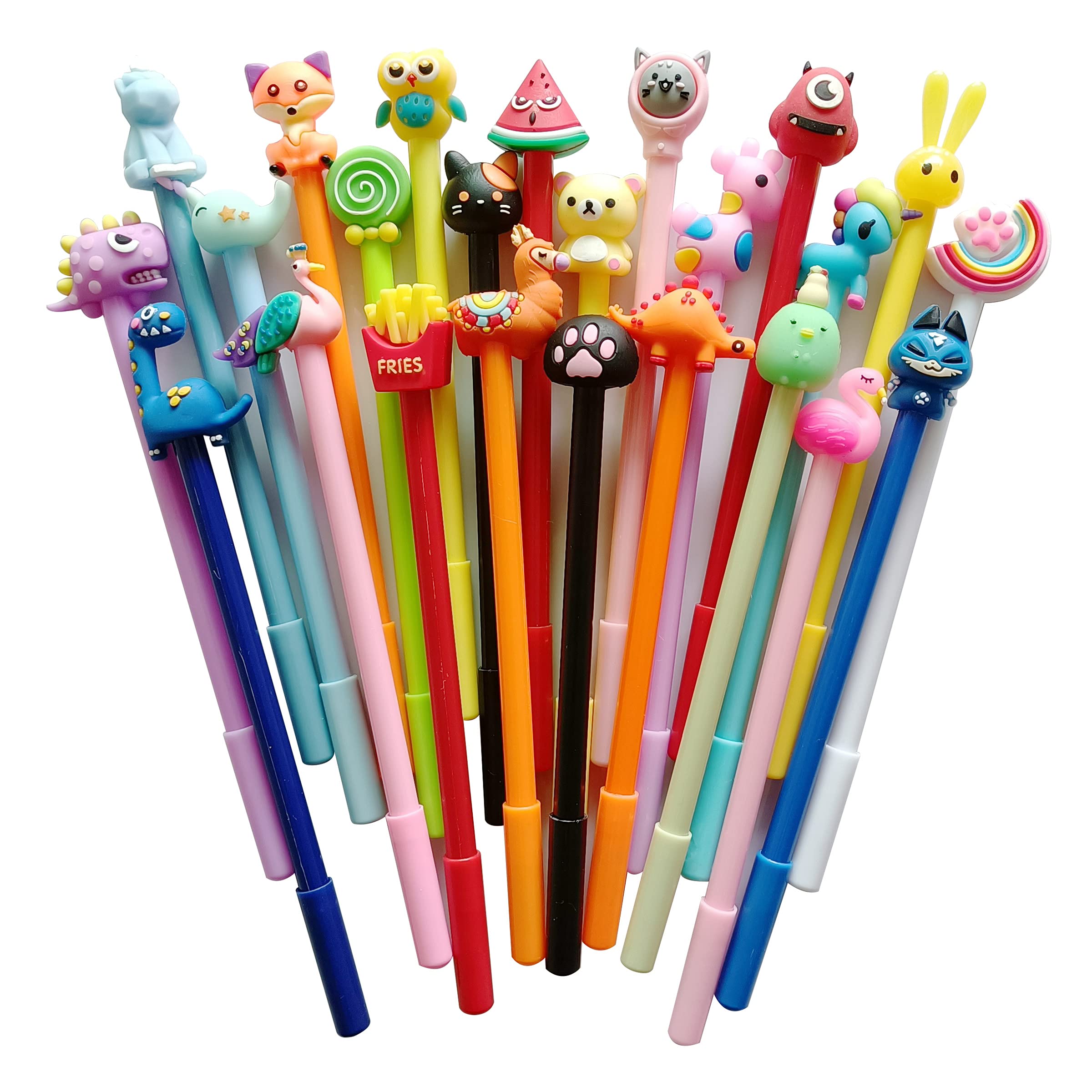 

Sencoo Милые мультяшные гелевые ручки с синими чернилами в ассортименте, детские ручки для школы, для студентов, для развлечения, для девочек, детские ручки, набор из 24 ручек, стили, дни рождения, призы, подарки, (синий) синий