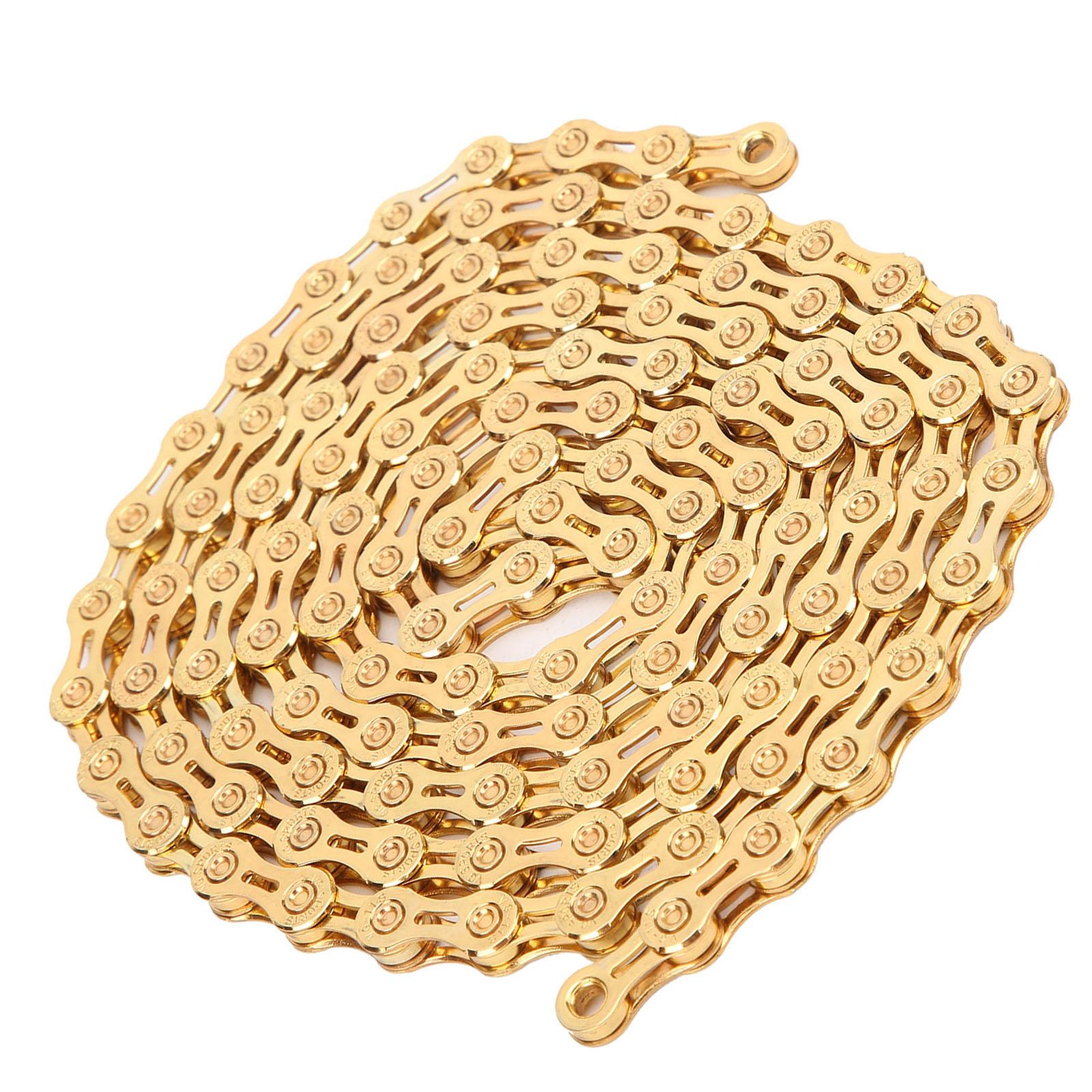 

VG Sports Mountain Bike 11 Speed Chain 116 Links 1/2inx11/128in Bicycle Chain Gold
