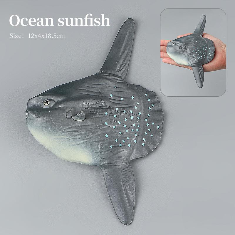Set di Action Figure Modello Animali Marini - Pesci Oceanici Tonno Pesce Vela Persico Cernia Salmone PVC Giocattolo Educativo per Bambini