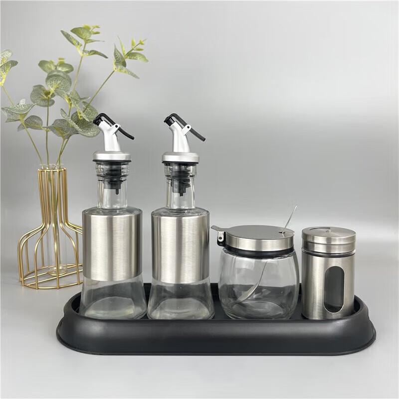Tabletop Glass Seasoning Dispenser Set