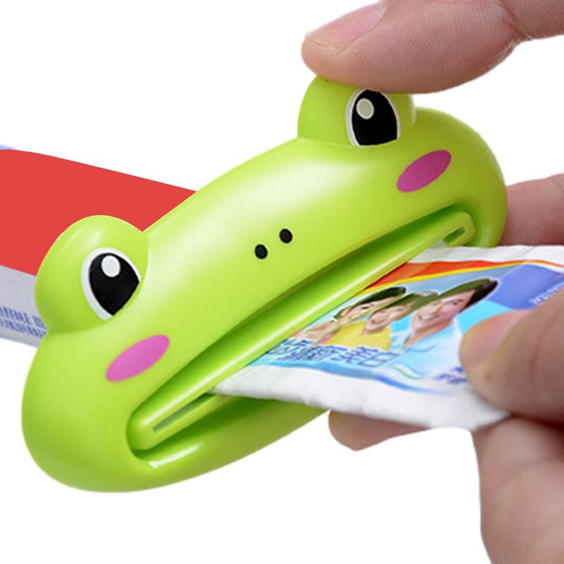 New Type Squeezer Cute Cartoon Manual Toothpaste Squeezer Cute Frog Animal Shape Cleanser Manual Press Lazy Essential