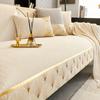 1 Stück Chenille Sofaüberwurf, Rutschfester Sofabezug, Nordischer Sofabezug mit goldenem Rand, Möbelschutz für Schlafzimmer, Büro, Wohnzimmer, Heimdekor