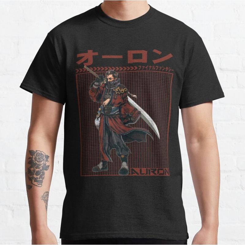 FINAL FANTASY AURON Gift T Shirt for RPG Gamer 100 Cotton Printed Tee Mens Short Sleeve Graphic Clothes All Size Tops