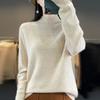 Golden Bean Half Turtleneck Cardigan for Women In Autumn and Winter Fashion Versatile Cashmere Knitted Base Shirt Skin-friendly Warm Top