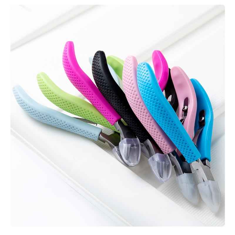 Nožnice na kožičku nechtov Odstraňovač manikúry Klieštiky na odstraňovanie zrohovatenej kože Nerezové nožničky na kožičku Zastrihávač nechtov na prstoch Silikónová rukoväť